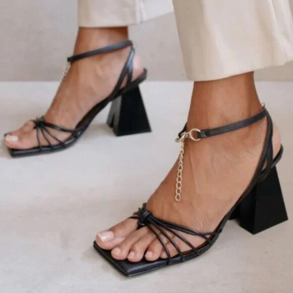 ALOHAS • Cactus Sandal in Total Black, size 39 / US 8 - Picture 1 of 9